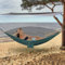 Hängematte Outdoor Camping Hammock Reisehängematte Ultraleicht Hängematte mit Moskitonetz und Regen Fliege Tarp 290 x 140 cm Hängematte Ohne Gestell Hängematten,bis 200kg (Schwarz, schwärzlich grün)