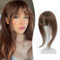 MS TAJ Pony Echthaar Clip in Fringe French 360°Bangs,Haarfransen in Clip-Extensions Hellbraun Haarverlängerungen Synthetic Verlängerung für Frauen