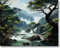 Gutluz Malen nach Zahlen Erwachsene Landschaft - Paint By Numbers Adults Landscape - Malen Nach Zahlen Erwachsene Leinwand Pinsel - Bastelset Erwachsene 50x40cm