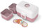 monbento - Fiambrera Infantil con Compartimentos Tresor blanco/rosa - Lonchera para Niños Ideal para Escuela/Picnic - Sin BPA - Personalizada y Segura - Lunch Box Niños - Blanco & Rosa
