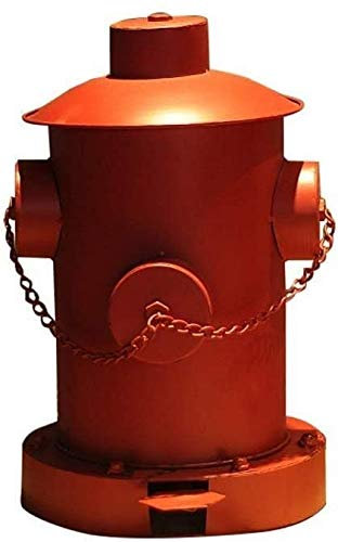 Poubelle créative, Style Industriel rétro, pour Restaurant, Bar, décoration d'hôtel, Bouche d'incendie, Poubelle intérieure (Taille : 26 x 39 cm, Couleur : Rouge)