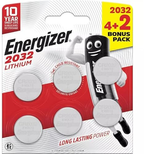 ENERGIZER Lithium Coin Cell Lithium - Type CR 2032 6 Batteries
