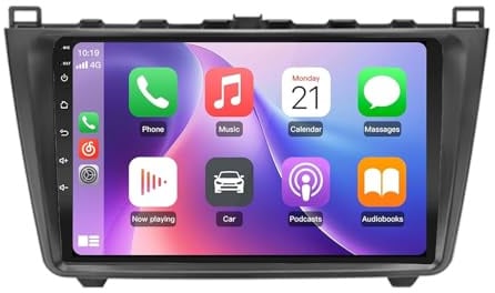 Radio para Automóvil con GPS para Mazda 6 Rui Wing 2009-2015 Android 15 9 Pulgadas Portátil de Pantalla de Coche Lien Miroir para, 8 Core 4G+64G