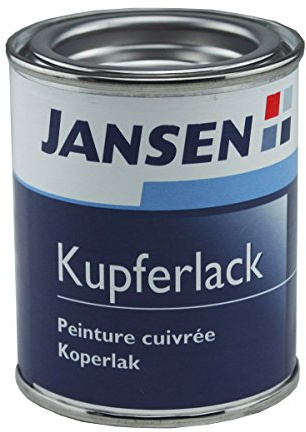 Jansen Kupferlack 125ml, Polyurethan (PU), Hochglanz, Holzlack, Geeignet für Holzmöbel, Schränke und dekorative Gegenstände
