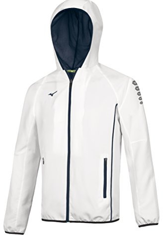 Mizuno 32EE7002 Mirco Veste coupe-vent pour homme, blanc XL Noir