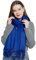 DonDon Schal Damen Winter Wollschal Winterschal warm weich 185 x 65 cm blau