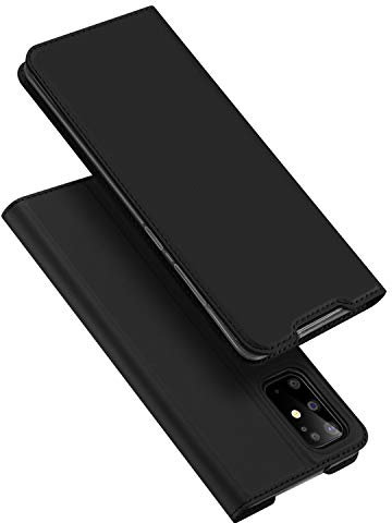 DUX DUCIS Hülle für Samsung Galaxy S20+ Plus, Leder Klappbar Handyhülle Schutzhülle Tasche Case mit [Kartenfach] [Standfunktion] [Magnetisch] für Samsung Galaxy S20+ Plus (Schwarz)