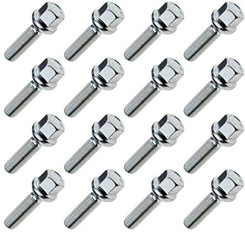 16x Radschrauben M12x1,5 SW17 35mm Kugel Radbolzen Längenauswahl