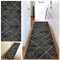 KCYXSMAX Teppich Läufer Flur 100 * 250cm Schwarze Geometrisches Küchen Teppich Weich Polyester Lange Küchenläufer für Korridor Schlafzimmer Wohnzimmer Geometrisches Waschbar Meterware Anpassbar