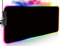 RGB Gaming Mauspad XXL with 4 USB Ports, RGB Mousepad groß mit 14 Beleuchtungs Modi 7 LED Farben Vernähte Kanten Wasserdicht Anti-Rutsch,Verbessert Präzision | Komplett Schwarz 800 x 300mm