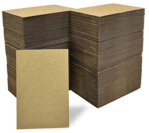 200 Packungen 10,2 x 15,2 cm Wellpappe, Premium-Wellpappe, Kartoneinlagen, flach für T-Shirts, Versand, Versand, Karton-Trennwände und Kartonhandwerk (Kraft)