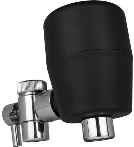 rivaALVA-S Viva Wasserhahnfilter schwarz - Wasserfilter mit Blockaktivkohle für Kalt- & Warmwasser - filtert Schwermetalle, Medikamente, Chlor u.v.m.