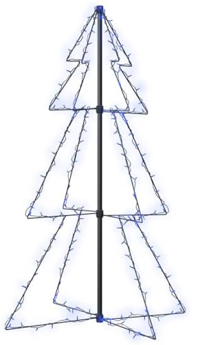 vidaXL Weihnachtsbaum Pyramide Christbaum Leuchtbaum Lichterbaum Weihnachtsdeko Weihnachtsbeleuchtung 160 LEDs Innen Außen 78x120cm