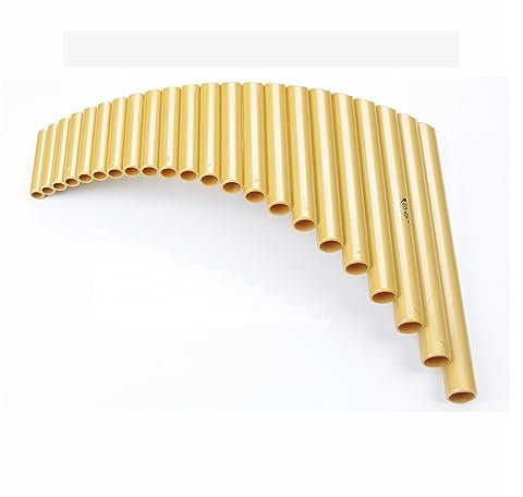 22 Rohre ABS-Kunststoff Panflöte G-Taste Panflöte Rechts/Links Handgefertigte Holzblasinstrumente Goldene Panflöte Mit Tasche (Color : Left Hand)