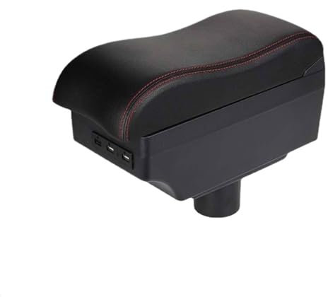 NANZU Accoudoir de Voiture adapté for Seat Ibiza 6j Ibiza 6L, boîte, Contenu de Magasin Central, décoration de Style avec Porte-gobelet, Accessoires USB (Color : B2 White Line)