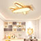 A.1.Coo Deckenlampe Dimmbar Kinderzimmerlampe Flugzeug Deckenleuchte Moderne Jugendzimmer Nachgeahmte Holzmaserung Metall Lampeschirm Deckenleuchten Kinderdecken Schlafzimmerlampe Kronleuchter(66CM)