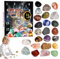 Weihnachten Edelstein Adventskalender - Crystal Rock Adventskalender | Multifunktionaler Countdown-Kalender für Weihnachten | Sammlerstück Edelsteine | Urlaub Adventskalender für Heimdekoration