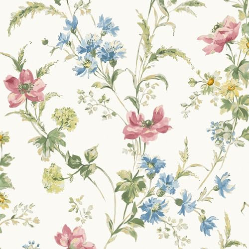 Laura Ashley Papier peint Motif prairie coquelicot