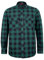 J.VER Herren Flanellhemd Langarm Freizeithemd Trachtenhemd Lässig Outdoor Shirt Männer Bauarbeiter Arbeitshemd mit Taschen,Grün Schwarz,3XL