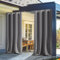 OutdoorVorhänge,Wasserdicht Verdunkelungsvorhang mit Ösen,Outdoorvorhänge mit UV Schutz Wasserabweisend Blickdicht für Pavilion Balkon GartenPatio( Farbe : Grau , Größe : H160 x B132cm-1 Stücke )