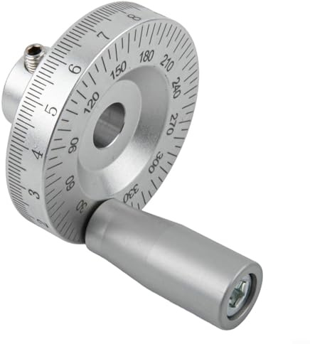 Aluminium-Legierung Drehmaschine Handrad Slide Handrad Skala Handrad 42 mm Durchmesser mit 6 mm/8 mm/10 mm Innenloch für Maschinen Elektrogeräte für Präzisionsschnitzerei (6 mm)