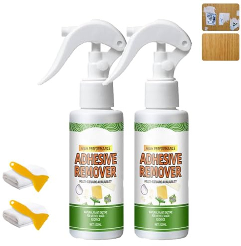Multi-Purpose Spray For Adhesive Remover, Sticky Stuff Remover,Chewing Gum Removers, Glue Removal for Windows, Glass, Plastic, Carpet, Rapidly Removes Stickers, Fast Working and Drying (2)