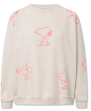 CODELLO Women Sweater Cotton/Polyester Snoopy bei - M