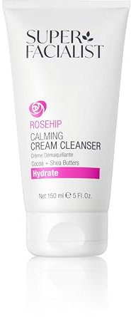 Super Facialist Hydrate Calming Creamy Cleanser- Ultra-Gentle Cleanser & Makeup Remover with Shea Butter, Cocoa Butter & Vitamin B 5 for Sensitive Skin, Hydrating & Vegan Friendly, 150ml