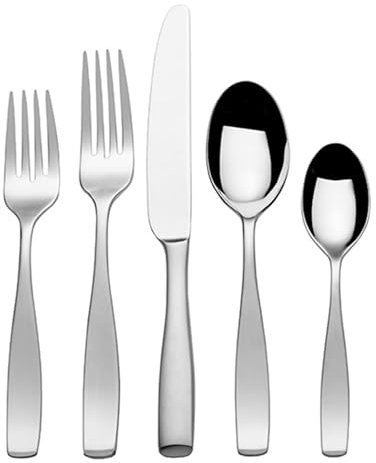 MIKASA 5081298 Satin Loft 65-Piece 18/10 Stainless Steel Flatware Serving Utensil Set