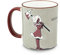 Grinscard Keramik Tasse Freches Comic Motiv & Spruch - Bunt Teamplayer Design 0,3l - Kaffeetasse als Geschenkidee