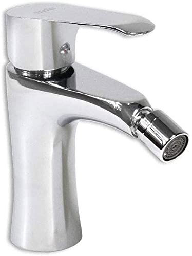 Vetrineinrete® Rubinetto per bidet da bagno moderno miscelatore monocomando orientabile monoforo in ottone cromato 52789A M76