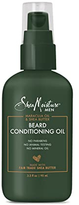 SheaMoisture Beard Conditioning Oil for a Full Beard Maracuja Oil and Shea Butter to Moisturize and Soften 3.2 oz