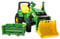 Rolly Toys 710379 - John Deere 7930 Trettraktor, 3 – 8 Jahre mit Frontlader, Transportmulde, grün