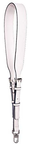 MoreChioce Damen Taschengurt Breite,106cm-125cm Verstellbar Leder Schultergurt Umhängegurt Trageriemen für Tasche Tragetaschen,Weiß + Silber