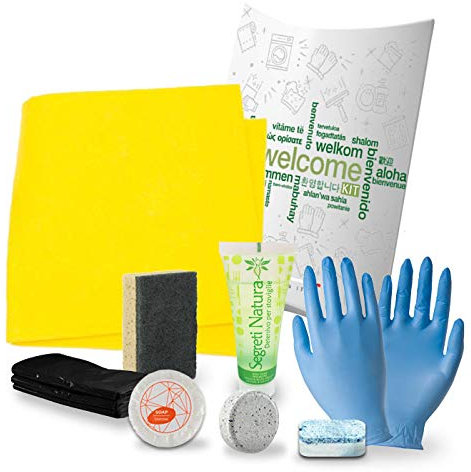 20 Kit benvenuto linea cortesia Residence 001GS per residence, case vacanza e campeggi