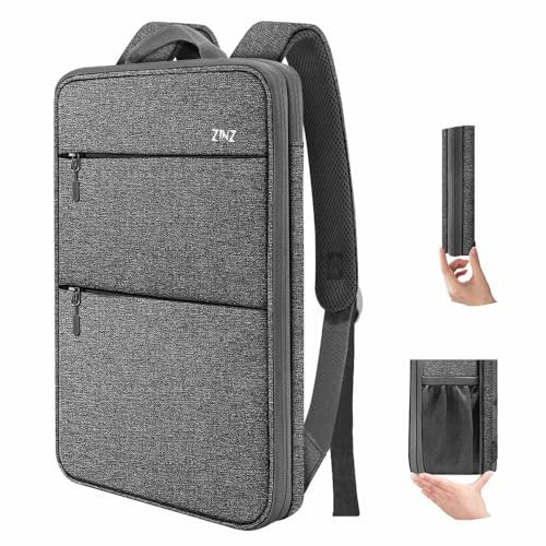 ZINZ Slim & Expandable Laptop Backpack 15 15.6 16 Inch Sleeve, Spill-Resistant Notebooks Bag Case for Most 14-16 Inch MacBooks Surface-Books Dell HP Lenovo Asus Computers, D01G01