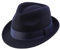 Decentron Men's Wool Felt Winter Hat Short Brim Fedora Hat Navy Blue Large