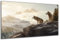 DARO Design - Wand-Bild auf 6mm HDF 84x56 cm 2 Wölfe Blick ins Tal - Wand-Deko Bilder Geschenk