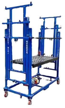 GRFIT Mobile Gerüstplattform Automatischer Elektrischer Hebetisch Gerüst, Haushalt Klettern Mobile Aufzug Arbeitsbühne für Innen Außen Dekoration Baustelle mit Fernbedienung Rolling Whee