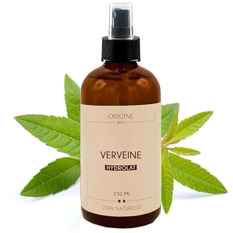 Origine Bio - Hydrolat De Verveine Citronnée Biologique 250 ml Spray - Eau Florale Tonique Et Apaisante - Fabrication Française à Grasse