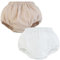 CiuchCiuch Musselin-Bloomers – 2er-Pack Höschen für Windeln – 100% Baumwolle – Leicht – Atmungsaktiv – Mit Gummizug – Für Mädchen und Jungen – Unisex – Natürliches Material - Weiß/Beige 68/74