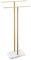 AONEON Porte-serviettes sur pied à 2 niveaux pour salle de bain avec base en marbre lourd doré épais et stable en acier inoxydable AN7001GD