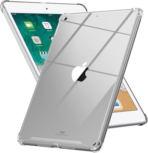 World biz Clear Case for iPad 9.7 Inch, Slim & Lightweight Soft TPU Anti-Scratch Back with Shockproof Impact Resistant Raised Edge