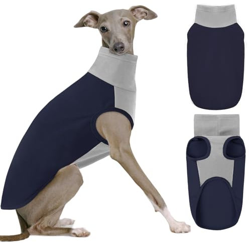 KONVINIT Hundepullover Mittelgroße Hunde Size M bis 5XL, Fleece Hunde Pullover Winter Warm Rollkragen Hundepulli Stretch Hunde Sweatshirt Hunde Pyjama Hundemantel für Innen- und Außenbereich