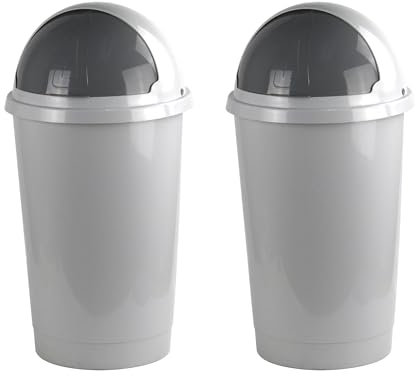 Sterling Ventures Bullet Bin 50L Grey (Grey X2)