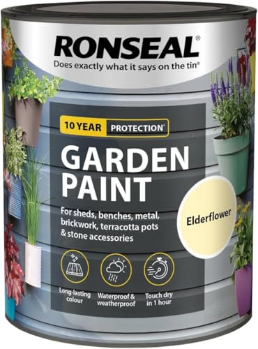 SuperGift.com 0.75L, Elderflower, Garden Paint, Adds Colour, Waterproofs & Enhances Water Repellence for Outdoor Wood & Masonry