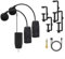 FACAIIO Sistema de micrófono inalámbrico compacto 2 4G para violín y violonchelo, fácil de usar, configuración de transmisor y receptor (1 a 2)