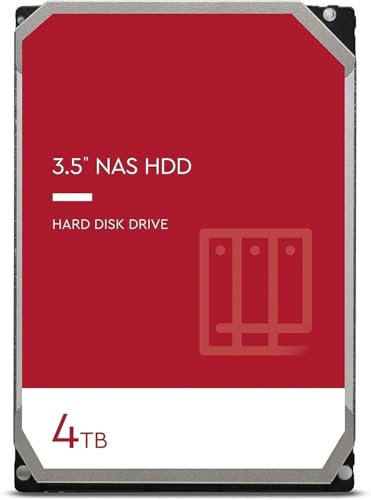 JXCHSWOU 1- Disco rigido interno Red Plus NAS da 4 TB, HDD, 5400 RPM, SATA 6 Gb/s, CMR, cache da 128 MB, 3,5 - WD40EFZX(WD20EFZX(2TB))