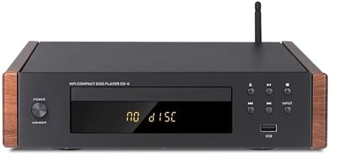 Lettore CD Hi-Fi lossless | Uscita ottica/coassiale, DAC 24 bit/96 kHz, chip ATS2853, supporta CD/MP3/WMA/USB, include telecomando, uscita audio digitale,Natural