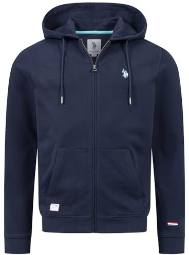 U.S. POLO ASSN. Herren Sweatjacke (S-XXL) - 100% Baumwolle mit Kapuze, Langarm P027
